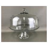 Vtg Canfield 2 Piece Footed Cake Set In Box