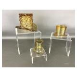 Vtg Fenton? Amber Top Hat Vase & More