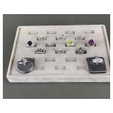 Avon Ice Burst Statement Ring & More Sz 8