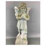 Vintage Concrete Praying Angel Garden Statue