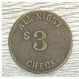 Vintage Brass Brothel Token Yuma, AZ