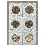 Lot Of (6) Presidential Dollar Coins