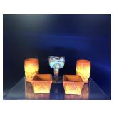 Vtg Rosso Slag Eyewash Cup, Glowing Cadmium