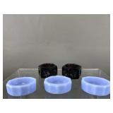 Vtg Hexagonal Amethyst Salt Cellars & More