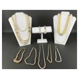 Vtg Avon Pearl Necklace & More Costume Jewelry