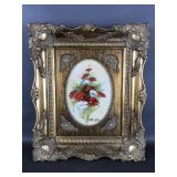 Vintage Signed Floral Painting In Gilt Frame