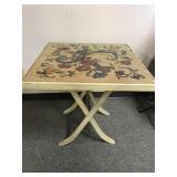 Vintage Cardboard Top Folding Wooden Table
