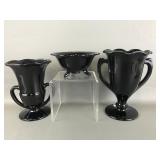 Amethyst Art Deco Glass Trophy Urn Vases & More!