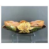 Vtg Roseville Pottery Console Bowl, Water Lily