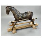 Antique Carved Wooden Rocking Gliding Horse