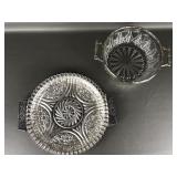 Vintage Reims Glass Fruit Serving Bowl And