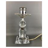 Antique Art Deco Cubed Glass Table Lamp