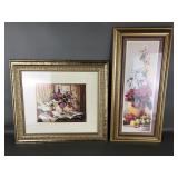 B De La Baume & Rl Anderson Framed Floral Prints