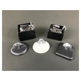 Avon Sterling Silver Engagement Set & Sim Opal