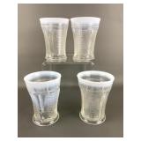 Eapg Antique Opalescent Draped Glass Tumblers