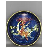 Vintage Miller High Life Girl On Moon Serving Tray