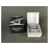 Avon Sterling Silver & Diamond Accent Ring Sz 8