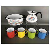 Vintage Corningware Enamel Teapot & More!