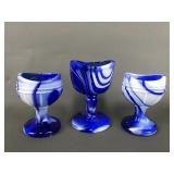 Vintage Rosso Cobalt Slag Eyewash Cups