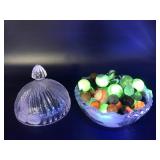 Vtg Glowing Manganese, Cadmium & Luster Marbles