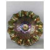 Fenton Hearts & Flowers Carnival Glass Bowl