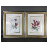 Antique Style Framed Botanical Floral Prints