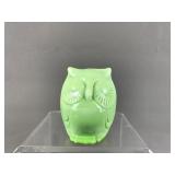 Fenton Glass Chameleon Green Owl Figurine