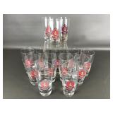 14 Vintage Stroh's Beer Glasses