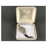 14k White Gold Antique Illinois Watch Co. Art Deco