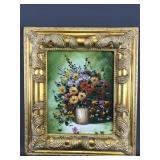 Vintage Gilt Framed Floral Painting
