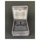 Avon Sterling Silver Genuine Ruby Ring Sz 6
