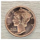 1oz .999 Fine Copper Coin Bullion