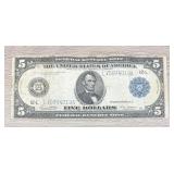 1914 Federal Reserve $5 Dollar Note