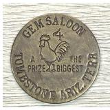 Vintage Brass Brothel Token Tombstone, AZ