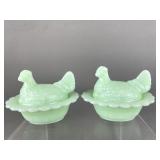 Jadeite Mini Hen On Nest