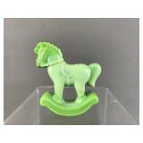 Fenton Glass Chameleon Rocking Horse Figurine