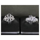 Avon Sterling Silver Princess & Scroll Rings