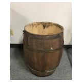 Vintage Rustic Wooden Whisky Barrel No Lid