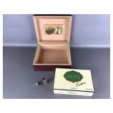 Vintage Thompson Wooden Humidor, Ovation Cigar
