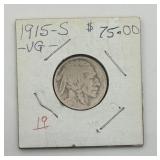 1915-S Buffalo Nickel Five Cent Coin