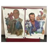 Vtg Lincoln Mercury Signed Golf Posters