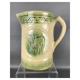 Antique Hull Salt-glazed Yellowware Pitcher