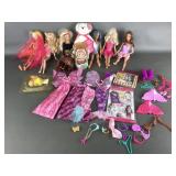 Fun Colored Hair Barbies, Precious Moments&