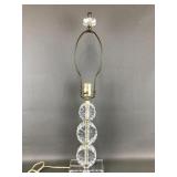 Hollywood Regency Style Stacked Crystal Lamp