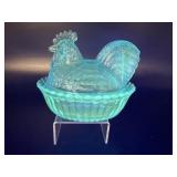 Westmoreland Glowing Blue Hen On Nest