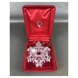 Signed Waterford Crystal Snow Flake Ornament
