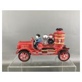 Vintage Cast Iron Fire Engine Pumper In Box