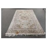 Vintage, natural fiber medallion rug
