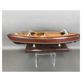 Vtg Chris Craft 16' Wood Triple Cockpit Model Boat