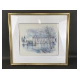 Framed Jegai Chateau De Chenonceau Art Print